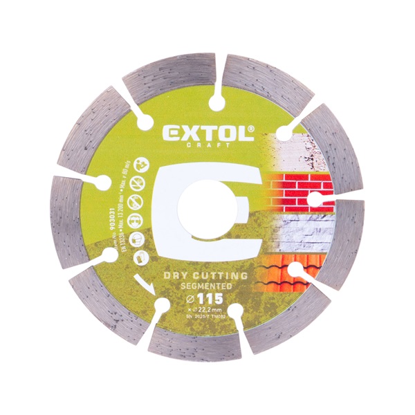 gyémántvágó szegmenses; 115×22,2×1,8mm, max.13.200 f/min