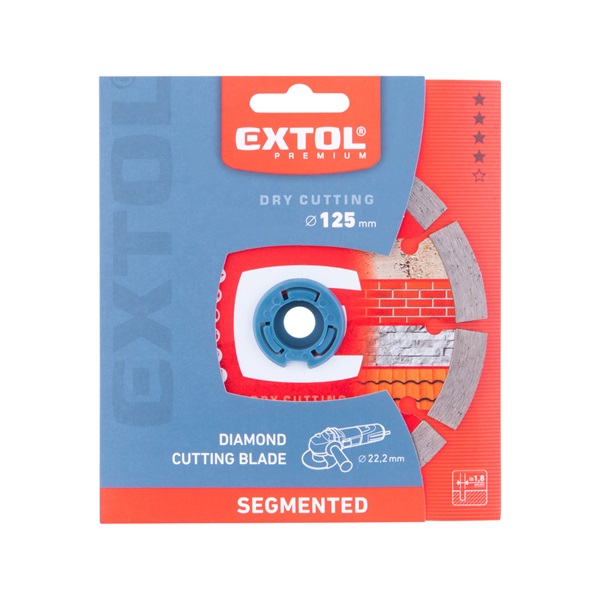 gyémántvágó szegmenses; 125×22,2×1,8mm, max.12.200 f/min