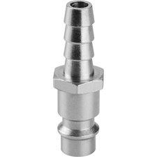 gyorscsatlakozó-dugó, tömlővéggel, 1/4", 6mm, nikkelezett réz, bliszteren