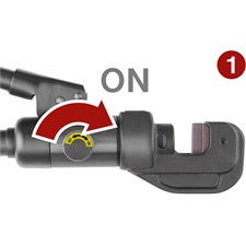 hidraulikus betonacél vágó, tartomány 4-16mm, hossza 430mm, löket 18mm, 60kN, CrMoV pofa