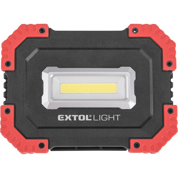 hordozható LED lámpa (reflektor), 10W; 1000 Lm, IP54, Li-ion akkus, 4400 mAh, USB tölthető, Power Bank funkcióva 0,36 kg
