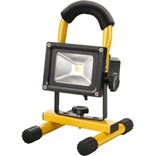 hordozható LED lámpa (reflektor), 10W, 800 lm; IP65, Li-ion akkus tölthető