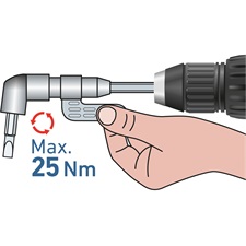 hosszabbító szár BIT-ekhez, L-alakú (105°) 1/4"×140 mm; mágneses (sarokcsavarozó adapter)