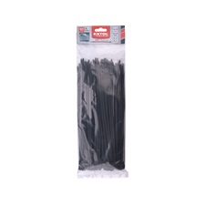 kábelkötegelő 4,6×280mm 100db, EXTRA, fekete nylon; UV-, sav- és lúgálló