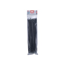 kábelkötegelő 7,6×370mm 50db, EXTRA, fekete nylon; UV-, sav- és lúgálló