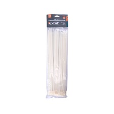 kábelkötegelő 7,6×380mm 50db, fehér nylon; UV-, sav- és lúgálló