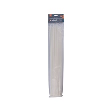 kábelkötegelő 7,6×540mm 50db, fehér nylon; UV-, sav- és lúgálló