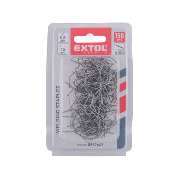 kapocs, `V` forma, 0,8 mm, szélesség: 15 mm, hossz.: 30 mm, 150 db