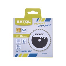 körfűrészlap, keményfémlapkás, 115×22,2mm (tengely átm), T36; 2,2 mm lapkaszélesség, max. 11.000 ford/perc