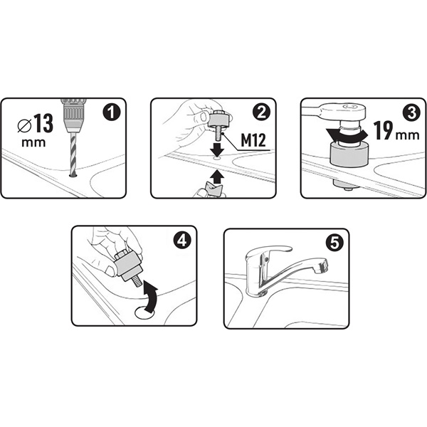 körkivágó csaptelepekhez (csavaros lemezlyukasztó / stancoló); 35 mm