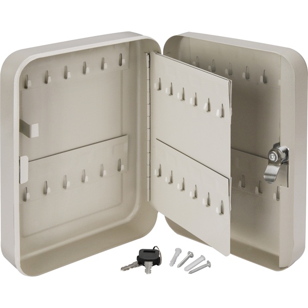 kulcsdoboz, max. 48 db kulcshoz, festett acél ; 250×180×80mm