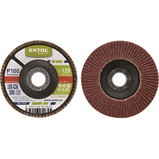 lamellás csiszoló acél, Alu, műa. és fa munkadarabok csiszolására, 125×22mm; P80, kúpos, KIFUTÓ, HELYETTE 8803474