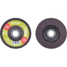 lamellás csiszoló acél, Alu, műa. és fa munkadarabok csiszolására, 125×22mm; P80, kúpos, max.:12.200 ford./perc, EN13743