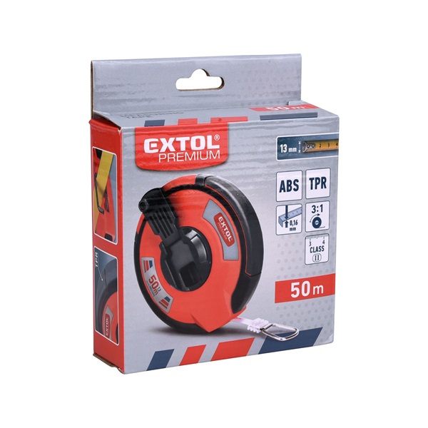 mérőszalag, gumírozott, 50m×13mm