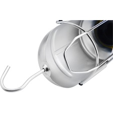 munkalámpa, izzó nélkül, E27 foglalat, max. 60W; kampós akasztó + csiptető, 230V/50Hz, 5 m kábel