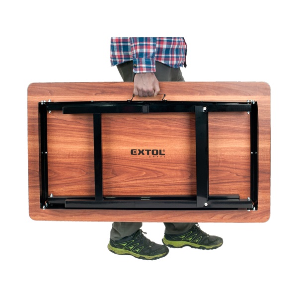 munkapad összecsukható; 800 mm, max. terhelés: 100kg, fém váz, MDF asztallap