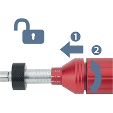 nyomaték csavarhúzó BIT-ekhez, 1/4", 1 - 6 Nm, pontosság: +/- 7%