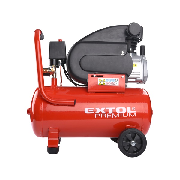 olajos légkompresszor, 1500W, 24l tartály, 8 bar; beszívott:200 l/min