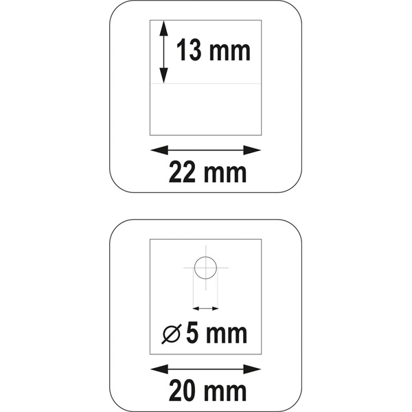 peremező és lyukasztó fogó, peremmélység 13mm, pofaszélesség 22mm