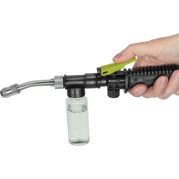 permetező- és locsoló fej, kézi, locsolótömlőhöz, hossz: 31/50 cm, 50 ml tartály