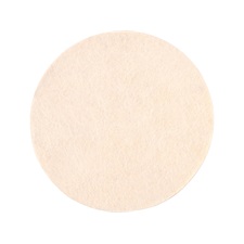 polírkorong, gyapjú/filc keverék, fehér; 150 mm, 7 mm vastag, tépőzáras