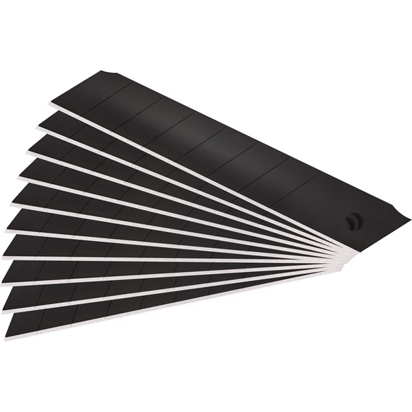 pótpenge 10 db, fekete, dupla vágóéllel; 18×100×0,5mm, 7 szegmens, SK2 acél, HRC <= 65,  lézeres élezés