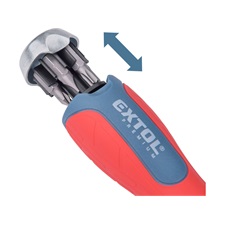 racsnis csavarhúzó klt., 43 db, 1/4" BIT-ekkel, Cr.V. acél