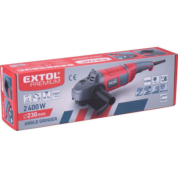 sarokcsiszológép 230mm 2400W, lágy indítású, papírdoboz