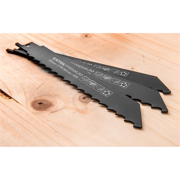 szablyafűrészlap klt., 3db, Bosch befogás, 240 mm, 5T, HCS, fához