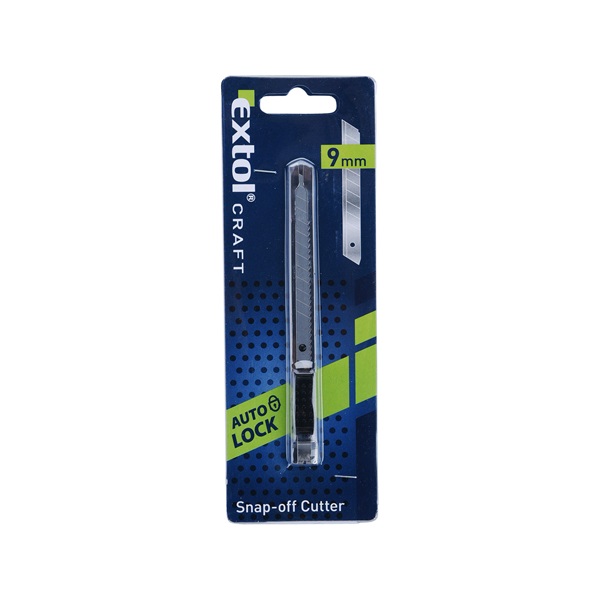 tapétavágó kés; 9mm, INOX fémházas, Auto-lock, pótpenge: 9122 (5db)