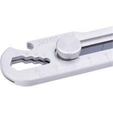 tapétavágó kés, rozsdamentes acél fémház, 5 funkciós, tripla vágóéllel; 18mm, csavaros rögzítés, FORTUM