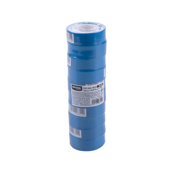tömítő szalag klt., teflon, 10 db, (PTFE), 0,075×12mm×10m, EN 751-3, WRAS, ivóvízhez