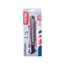 tapétavágó kés, autolock, fémházas, 25mm, fémházas, gumírozott, pótpenge: 9126, 8855093