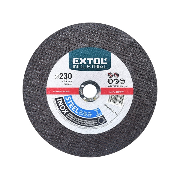 vágókorong ipari, acélra/inoxra; 230×1,9×22,2mm