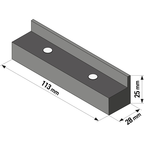 védőpofa satuhoz, 2 db; 113 mm, TPU műanyag