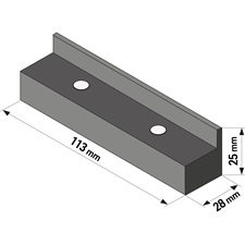 védőpofa satuhoz, 2 db; 113 mm, TPU műanyag