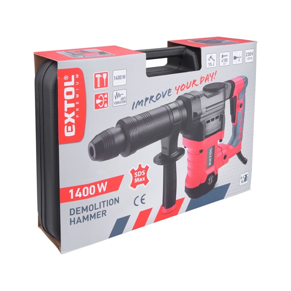 vésőkalapács, elektropneumatikus; 1400 W, 15 J, SDS MAX