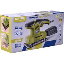 vibrációs csiszológép 200W, 90×187mm; 11000/perc, alu és tépőzáras talp