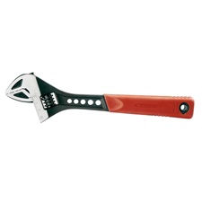 villáskulcs állítható, FP sorozat, 61CrV5, gumírozott markolat; 250mm/10", foszfátozott